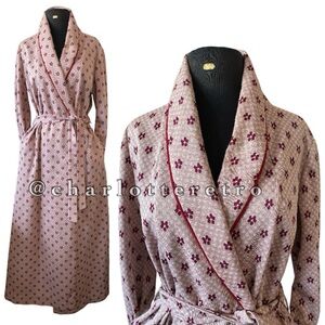 vtg Double Knit Robe w Pockets